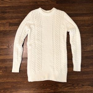 Zara Knit Cream/White Sweater with Slit